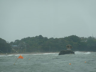 Small island in matsushima bay that has almost completely eroded