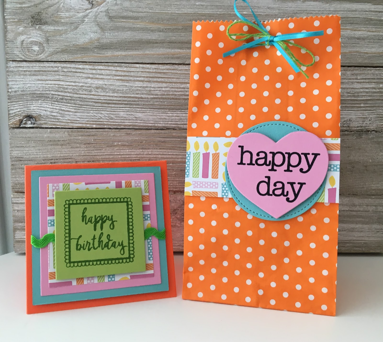 The Stamps of Life Happy birthday card and gift bag Crafting with