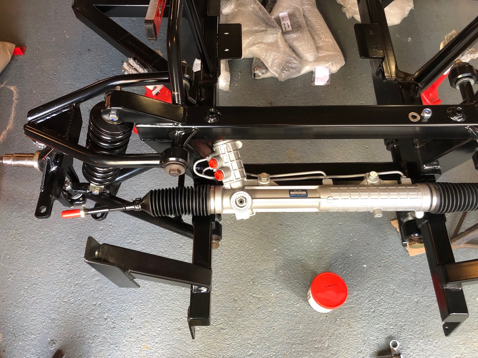 Project Snake AK 427 Cobra Build Blog Steering Part 1 Installing Steering Rack