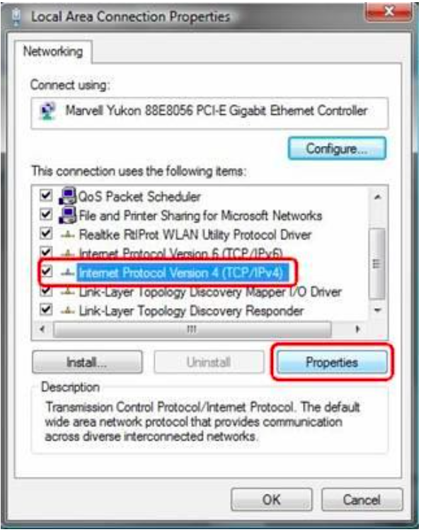 Marvell Network Control Utility. Свойства TCP/IP Windows 10.