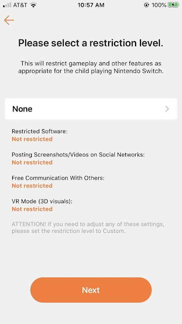 Nintendo Switch parental controls app Nintendo Switch parental controls app showing multiple options to restrict including software, time, and more