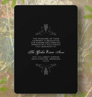 wedding invite back with your reception info included