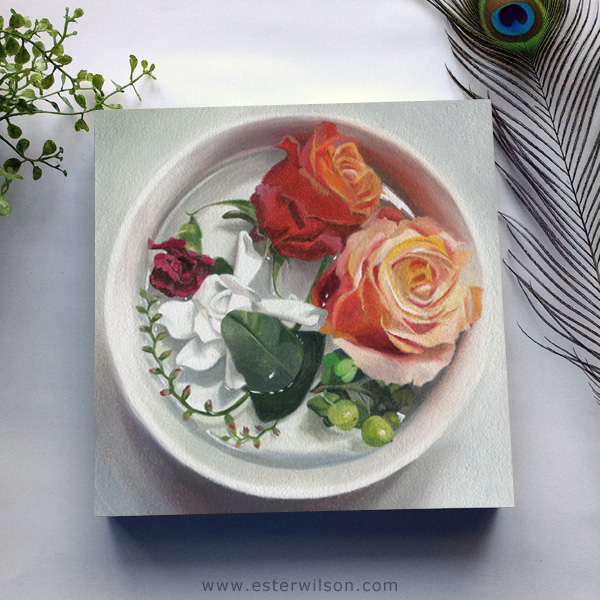Flower Bowl oil painting