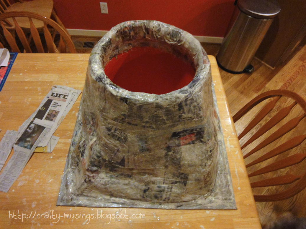 Crafty Musings: Making of a volcano - Day 1