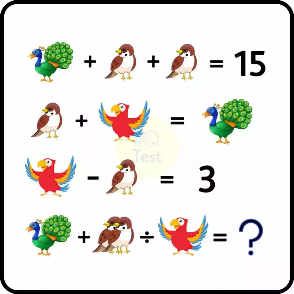 Maths IQ Test Brain Teaser with an Answer, Puzzles for Teens