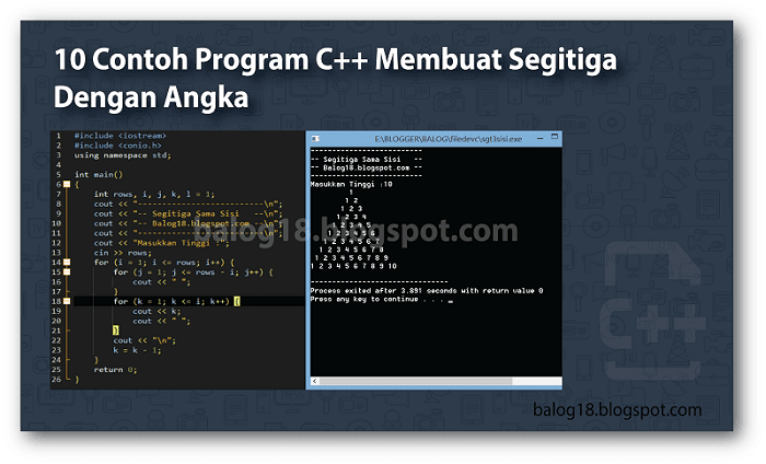 12 Contoh Program C Membuat Segitiga Dengan Angka Balog 18