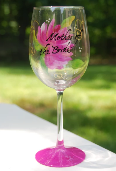 Hand Painted Wine Glass Painting Images
