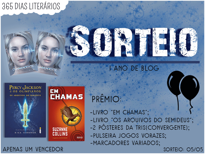 Sorteio 1 ano do blog