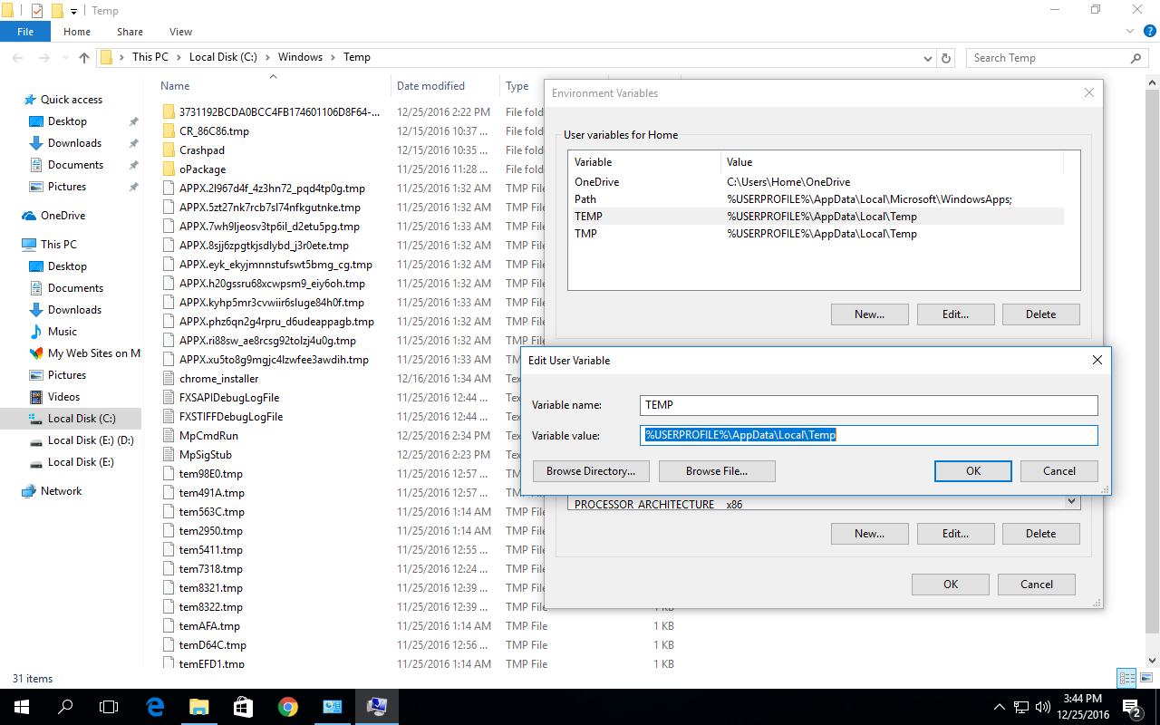 Learn New Things Make Space in C Drive Move Temp Folder to Other Drive