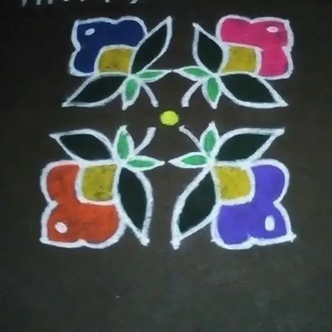 Colour muggulu design Pretty-Sankranthi-muggulu-design
