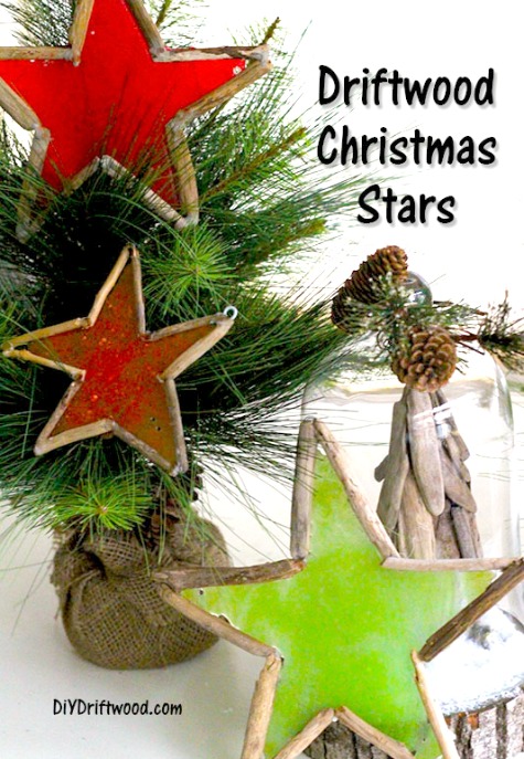 Star Candy Ornaments with Driftwood