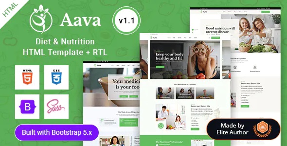 Best Diet and Nutrition Website Template