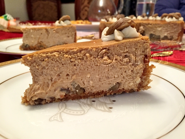 Chestnut Cheesecake, chestnuts, sweetened chestnut paste