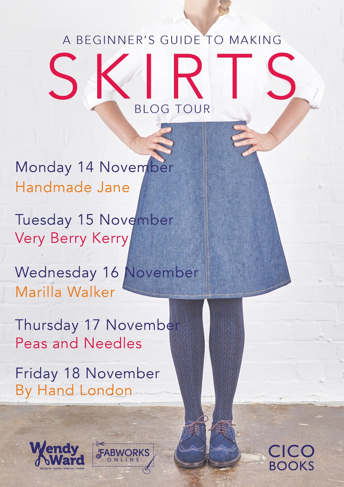 Handmade Jane A Beginner's Guide to Making Skirts blog tour