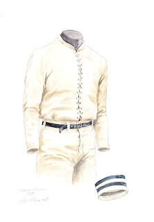1879 University of Michigan Wolverines football uniform original art for sale