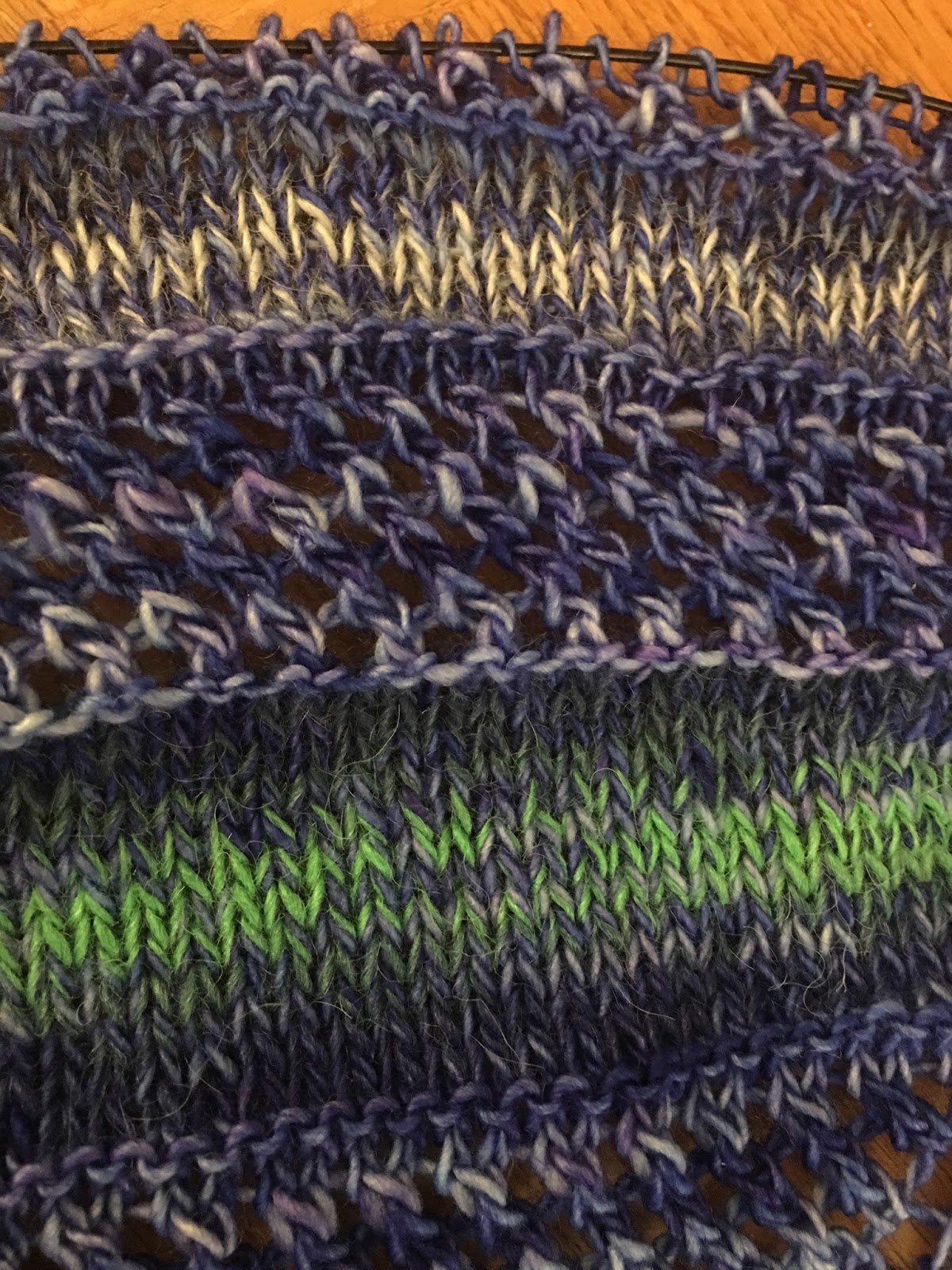 DestiKNITions Fog Shawl from The Fiber UniverseDay 3