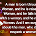 Bundle of respect for woman