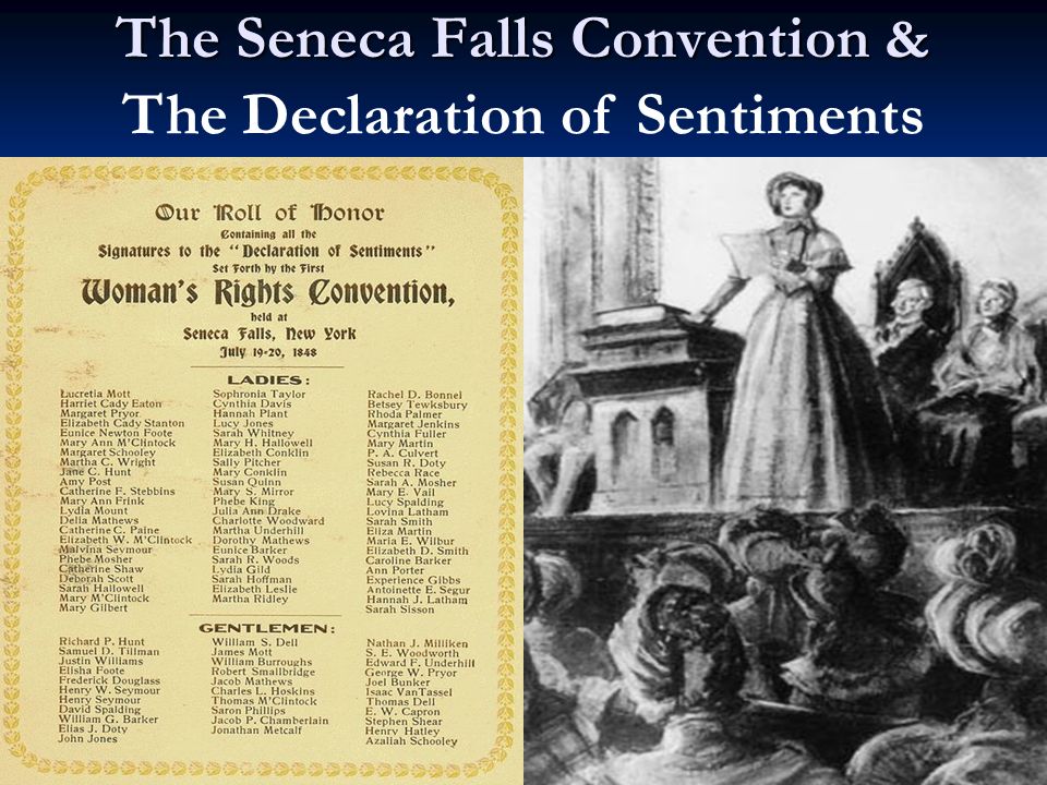 Heroínas Seneca Falls la Primera Convención Feminista