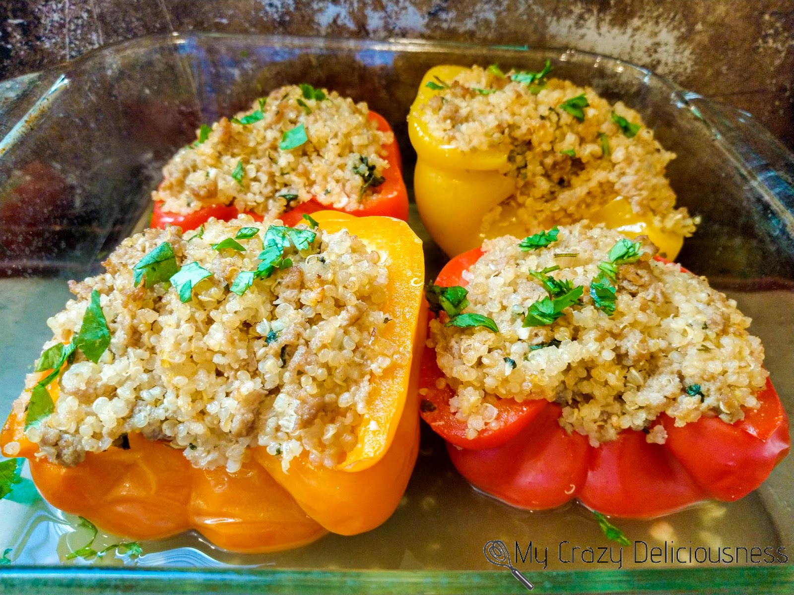 Crazy Deliciousness Quinoa Stuffed Peppers