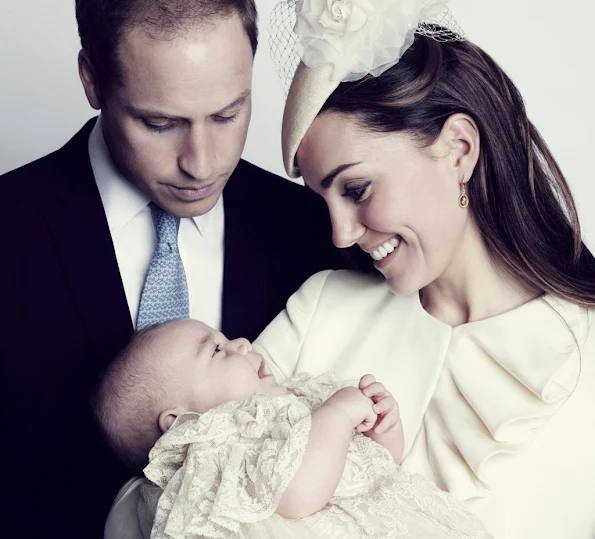 A new christening photo of the Duke and Duchess of Cambridge with Prince George has been released
