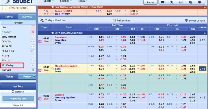 Cara Bermain Dan Cara Menghitung Pasaran Mix Parlay Di Sbobet