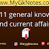 Class 11 general knowledge and current affairs