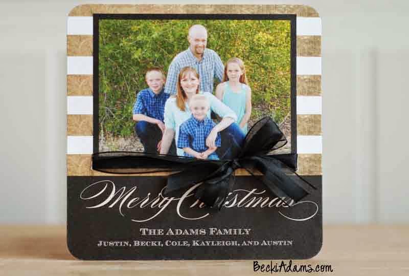Personalized preprinted Christmas Cards by Becki Adams #ChristmasCards #Cardmaking #Papercrafting #PersonalizedChristmasCards