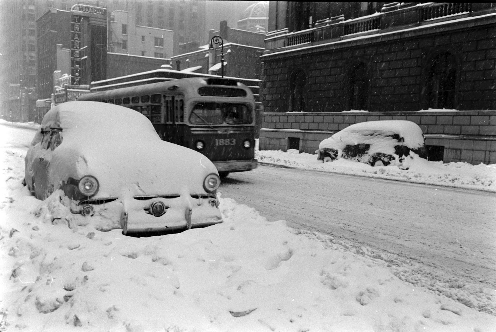 Earth In The Past: Snow & Cold of March 1956: Photos of the Snowy New York