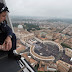 Fotos aéreas de la canonización desde un helicóptero de la Policía italiana