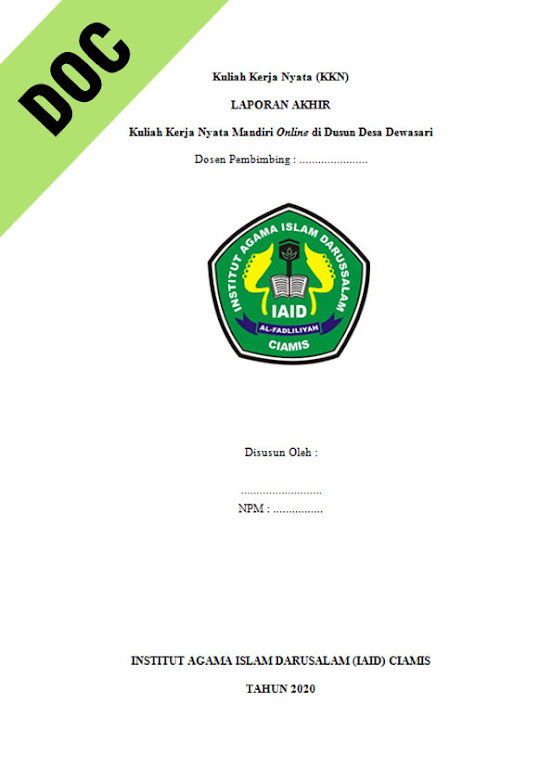 rudyarra Download Contoh Laporan Akhir KKN Mandiri Online
