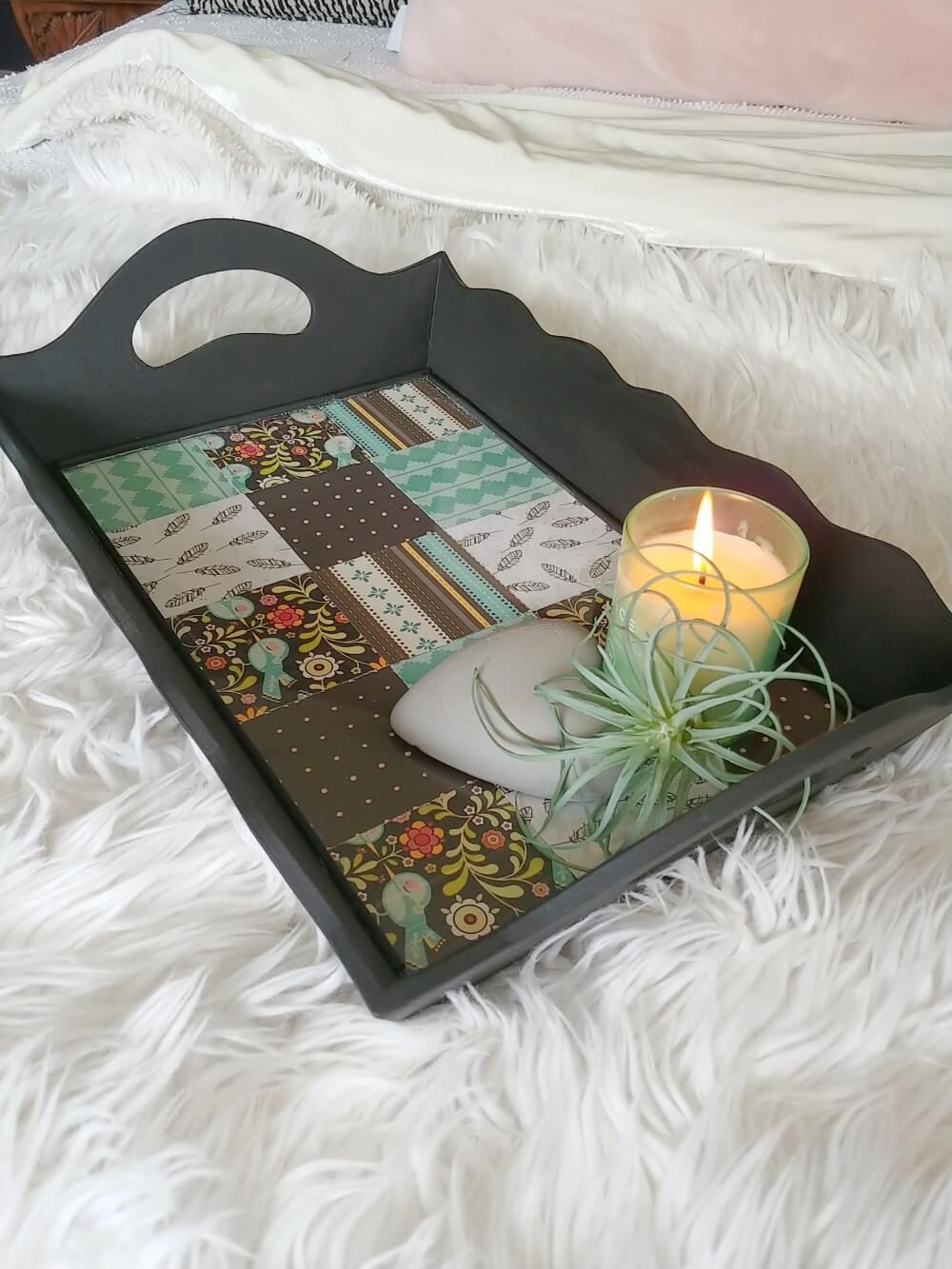 Upcycled Wooden Tray Little Vintage Cottage