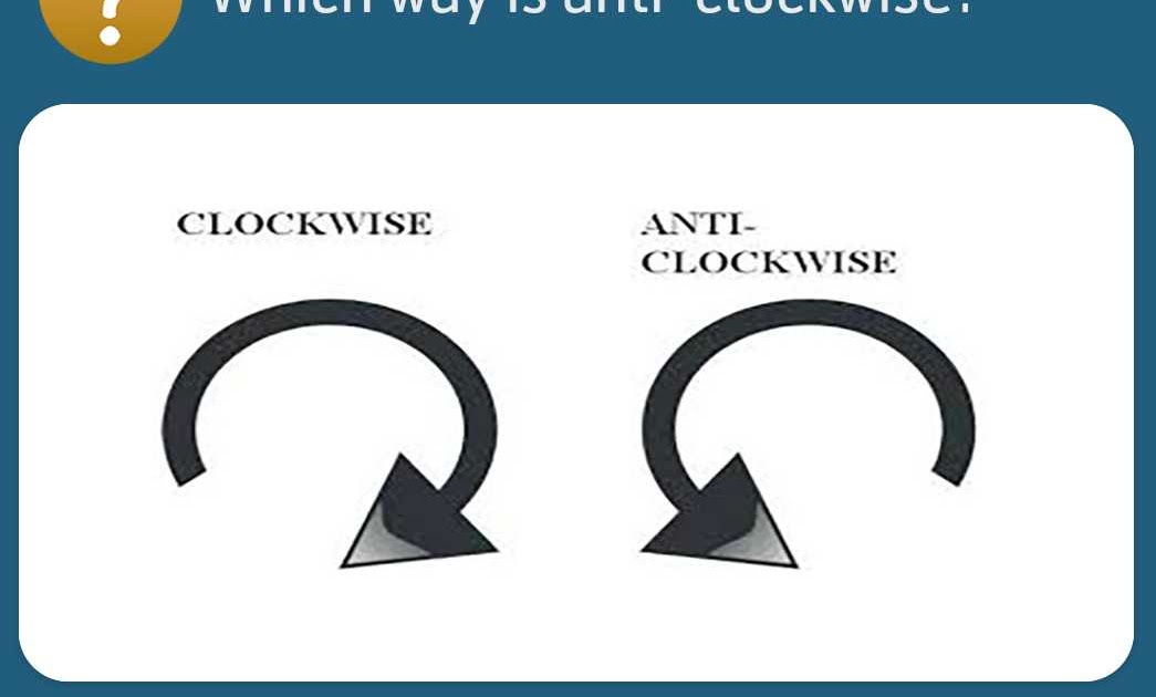 Which way is anti clockwise?