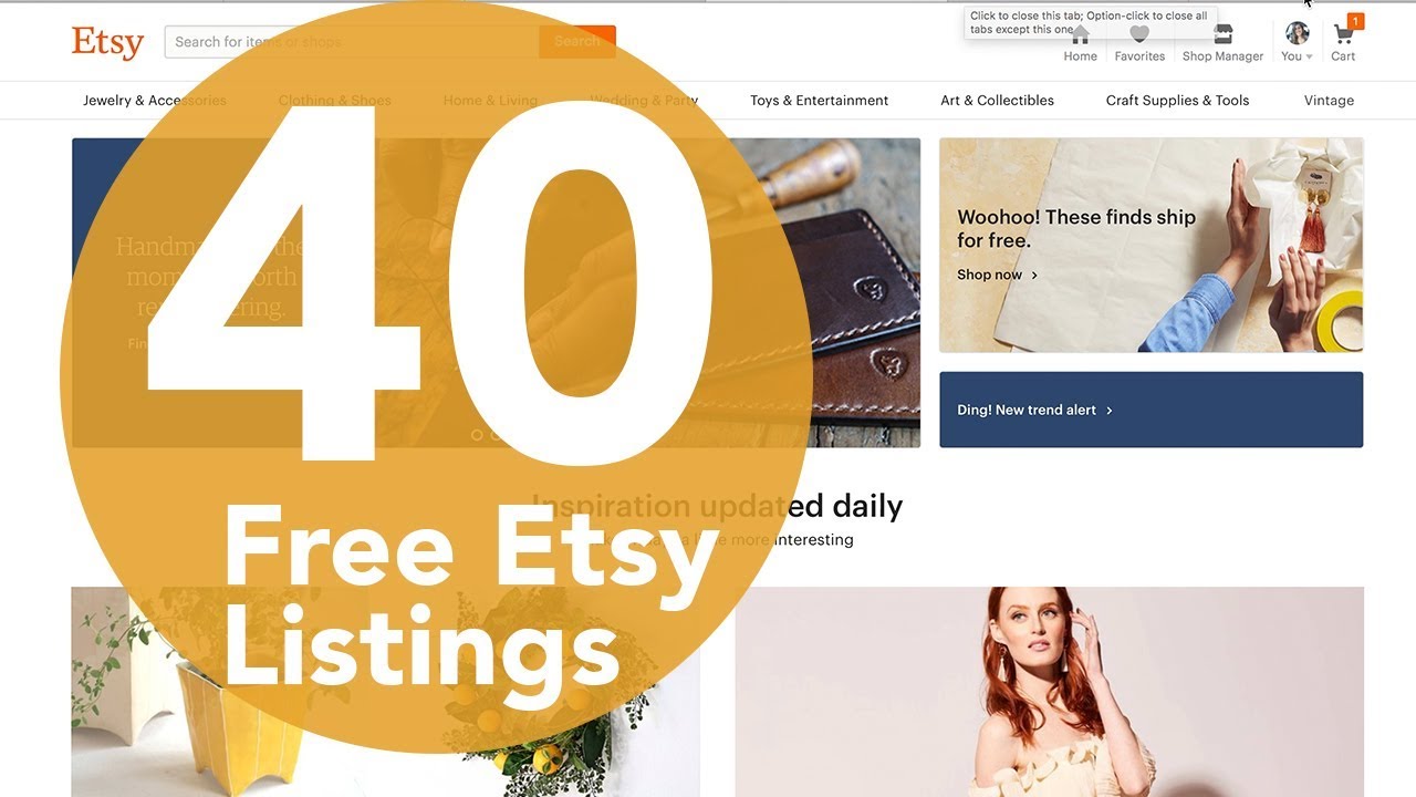 How To Start Your Etsy Shop With 40 Free Listings