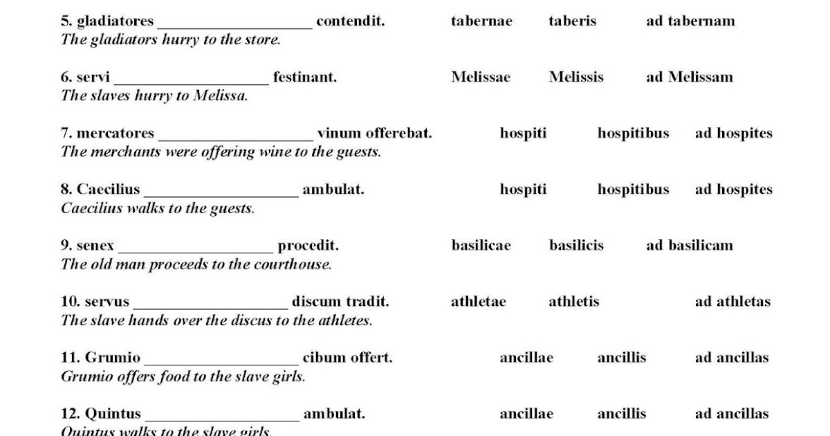 02 Latin 2019_2020 Dative case complete sentences with correct nouns
