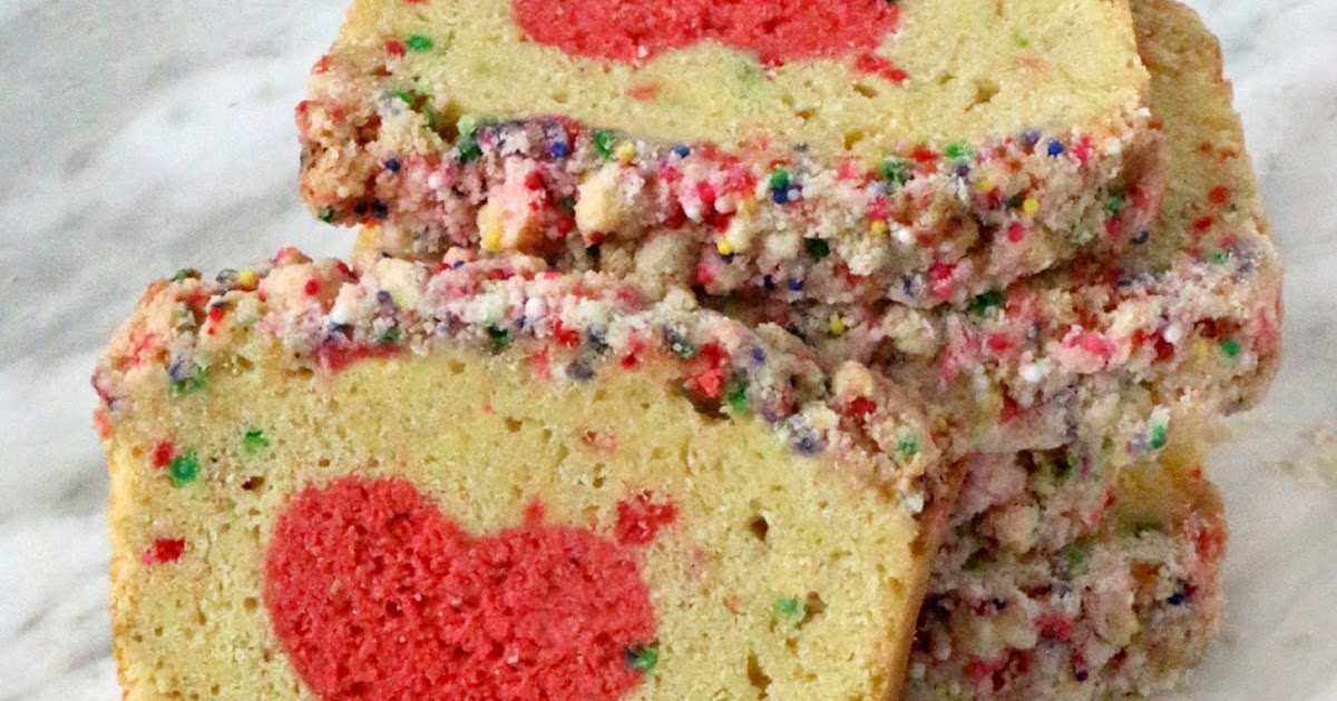 Surprise Sprinkle Loaf with Birthday Cake Crumb Topping The