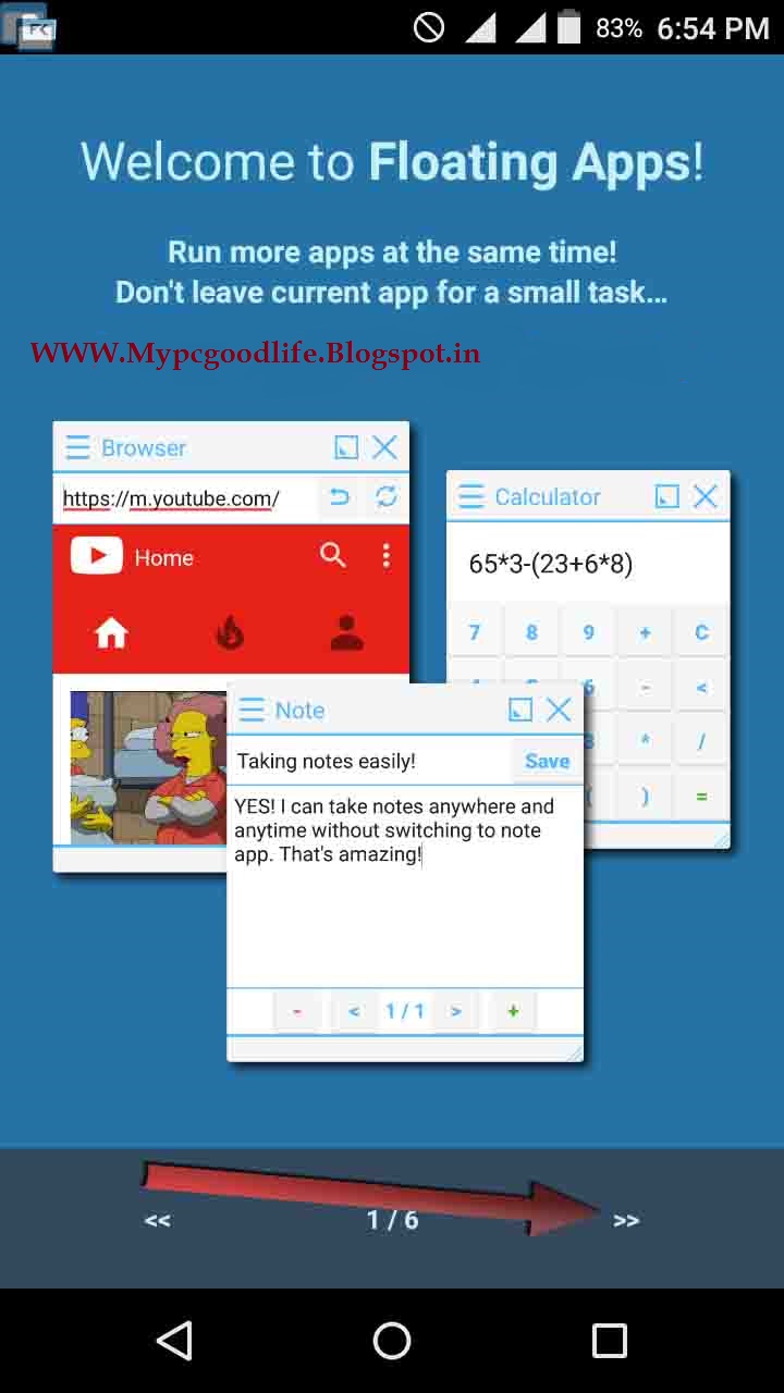 Android Mobile Me Multiscreen floating apps ka use kaise kare in hindi