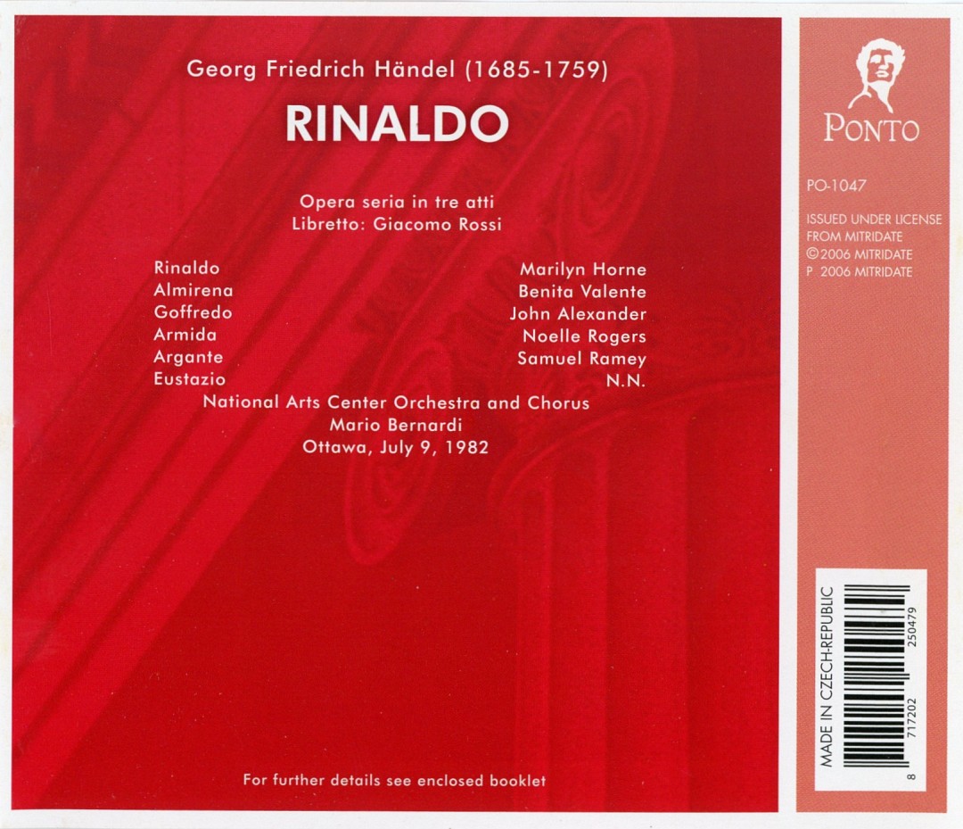 makdelart - classique: Handel - Rinaldo (Mario Bernardi) [2CD]