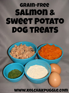 grain free salmon and sweet potato dog treat recipe