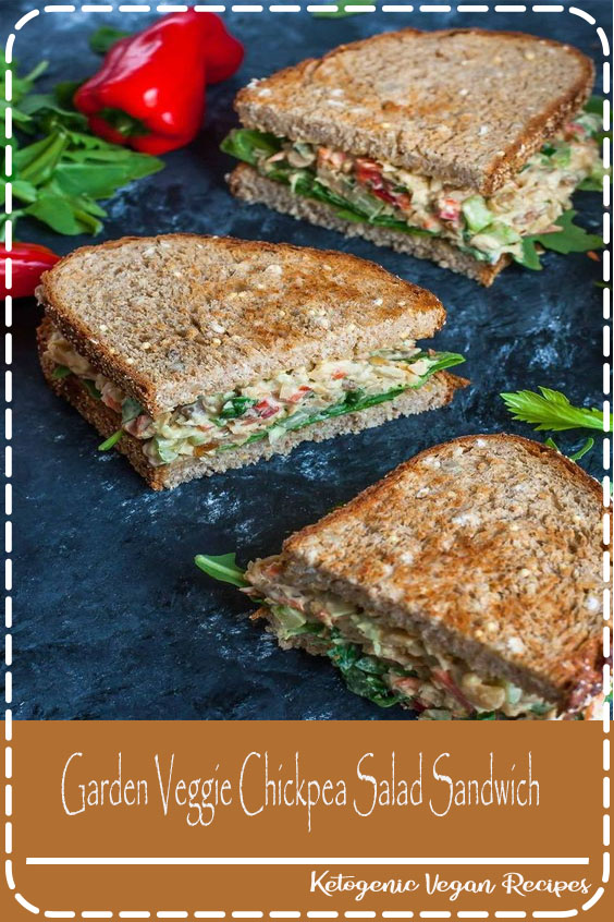 Garden Veggie Chickpea Salad Sandwich Food Lade