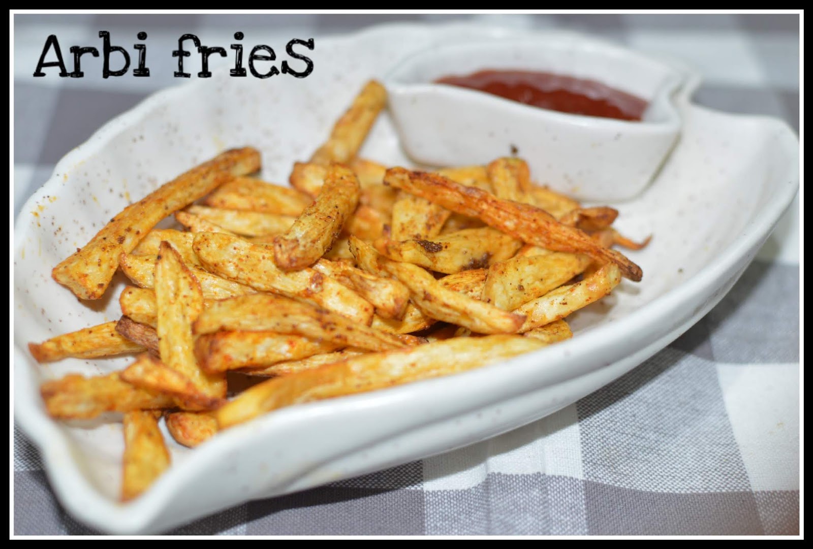 Air fryer Veg recipes (Indian Veg food from Mani Kitchen) ARBI FRIES/TARO ROOT FRIES IN AIR FRYER