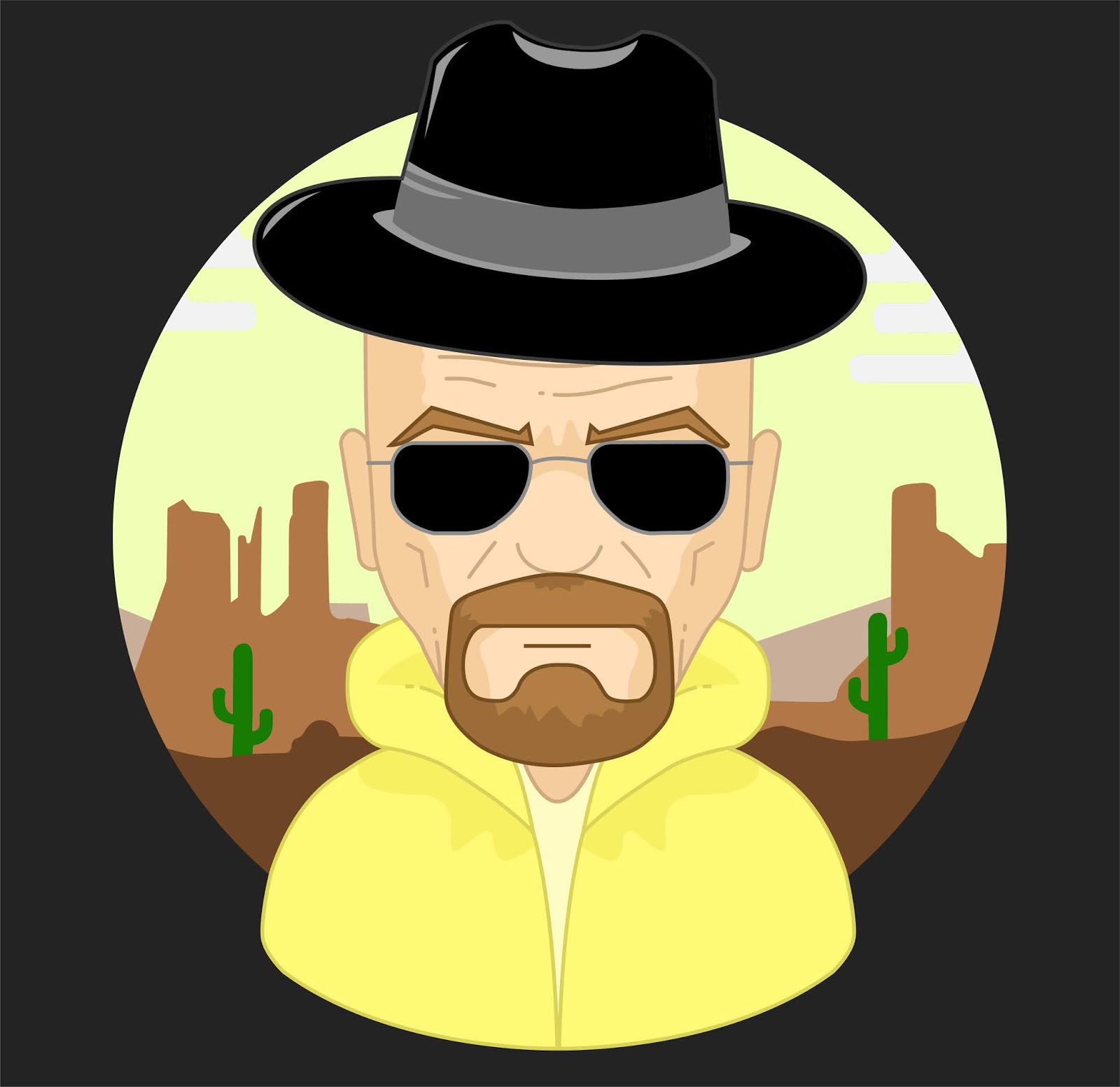 Heisenberg Cartoon Character Vector Free Download