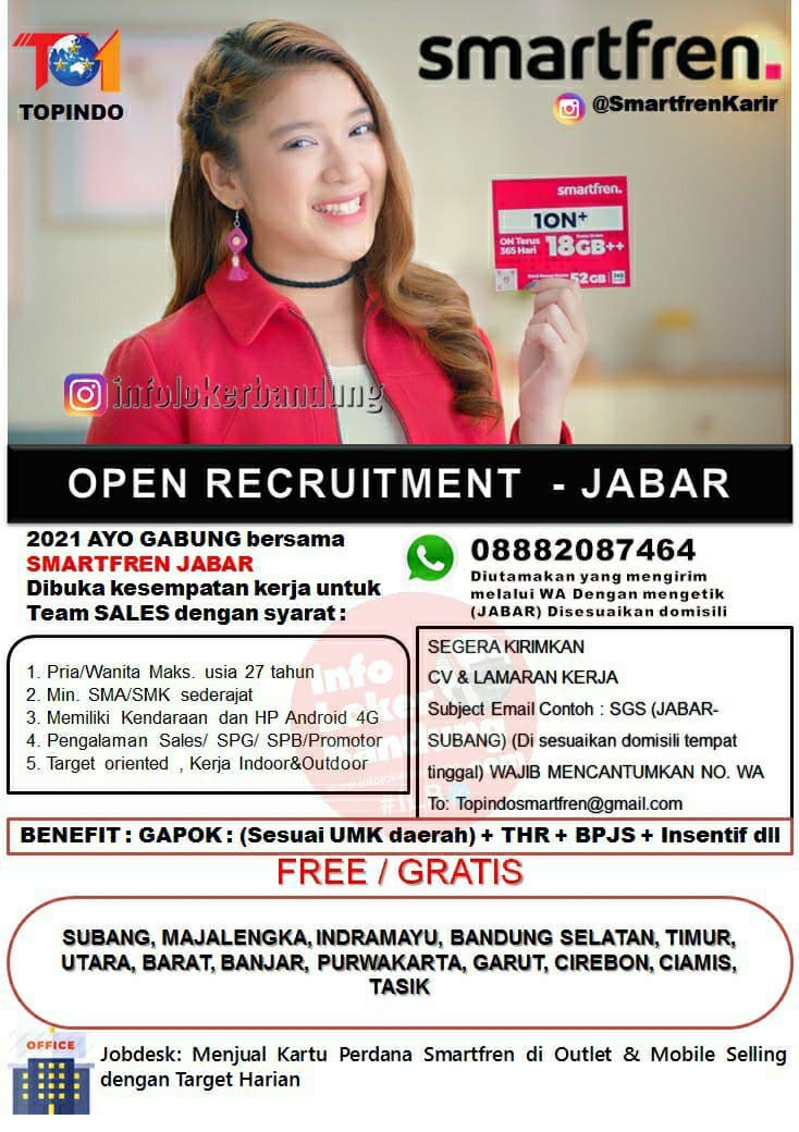 Lowongan Kerja Smartfren Jabar Bandung Maret 2021 Info Loker Bandung 2021