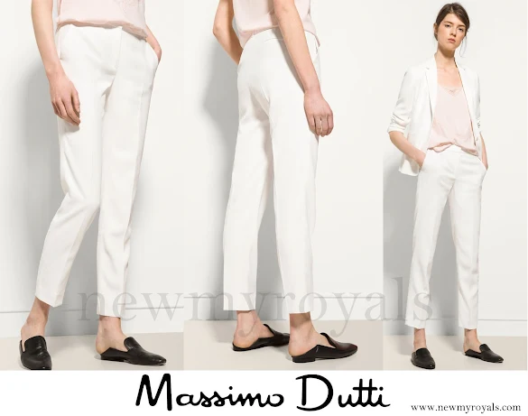 Queen Letizia wore Massimo-Dutti-Trousers