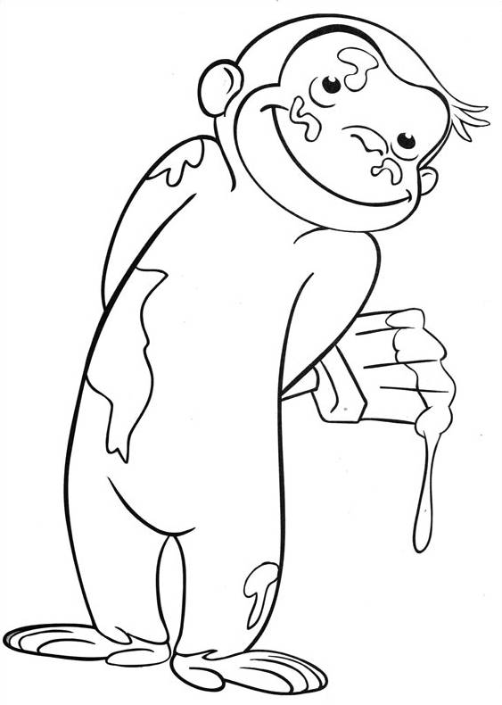 face of curious george coloring pages - photo #6