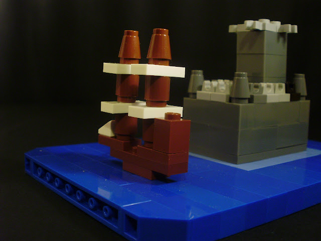 MOC LEGO Nau portuguesa ao largo da Torre de Belém