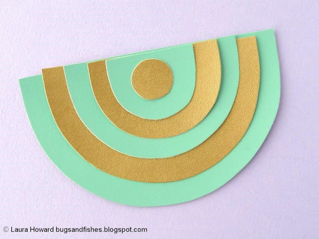 geometric vegan leather necklace tutorial: cut out the pieces