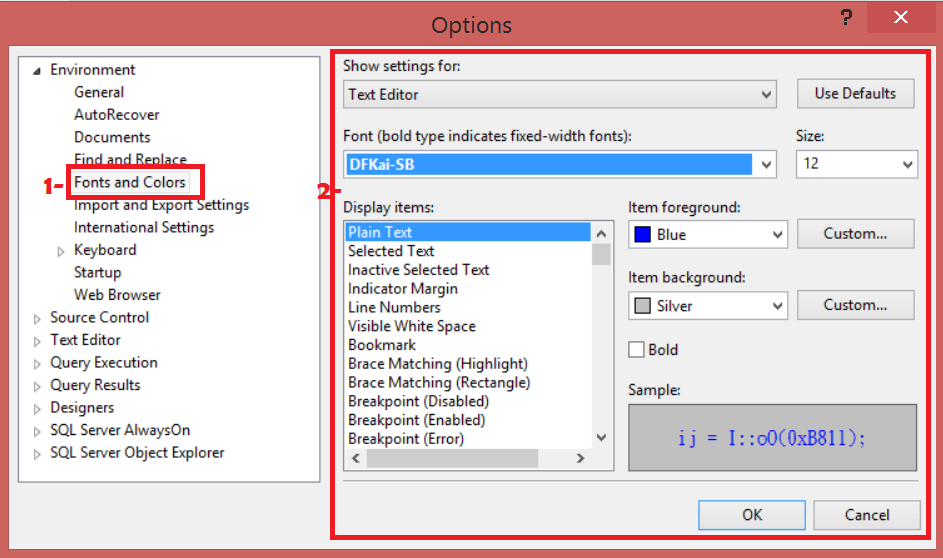 Welcome To TechBrothersIT: How to Change Color and Fonts in SQL Server ...