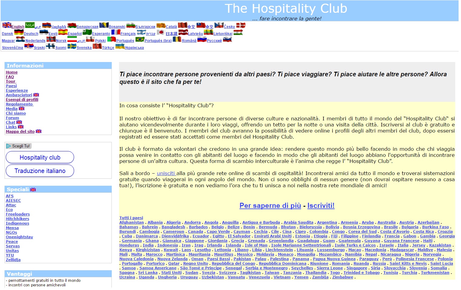 siti per incontrare viaggiatori