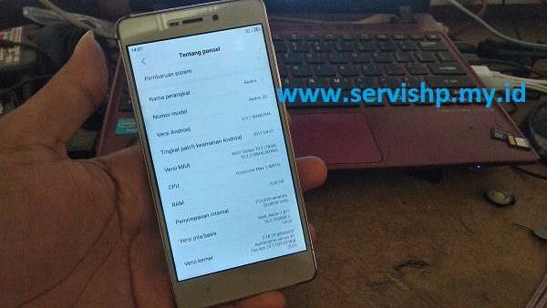 Redmi 3S 3X micloud clean servishp.my.id
