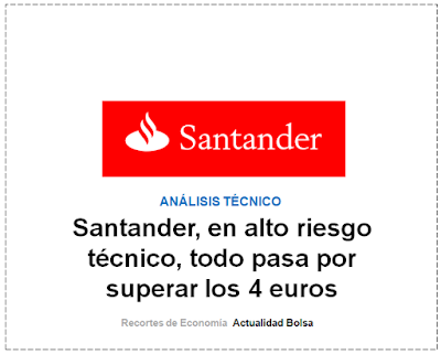  BANCO SANTANDER, ANALISIS TECNICO Josep Codina en finanzas.com.  20 Diciembre 2019.